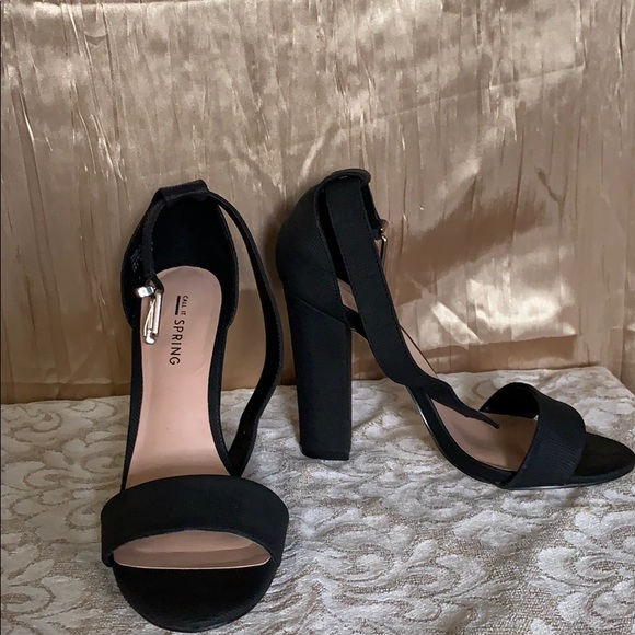 spring block heels